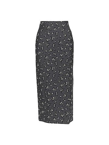 Brock Collection Brock Collection floral cloque dart knitee length pencil skirt (view 1)