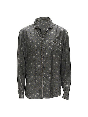 Dolce & Gabbana Dolce & Gabbana silk Queen Bee print pajama shirt (view 1)