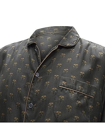 Dolce & Gabbana Dolce & Gabbana silk Queen Bee print pajama shirt (view 2)