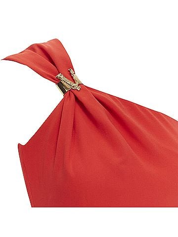 Versace Versace silk VirtV clasp one shoulder gown dress (view 2)