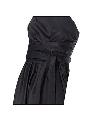 Tibi Tibi cotton dress one shoulder asymmetrical pleat skirt (view 2)