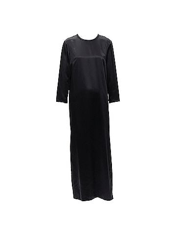 Alexander Wang Alexander Wang satin minimal classic crew neck / sleeves dress (view 1)
