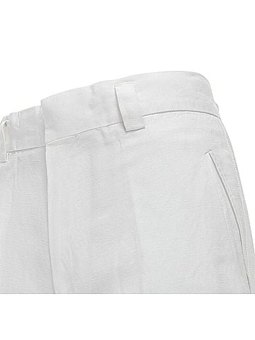 Haider Ackermann Haider Ackermann grosgrain linen drop crotch cropped trousers (view 2)
