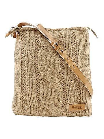 Burberry Blue Label Burberry Blue Label BURBERRY BLUE LABEL Knit Shoulder Bag Wool Beige Crossbody A5 Zipper Women's (view 1)
