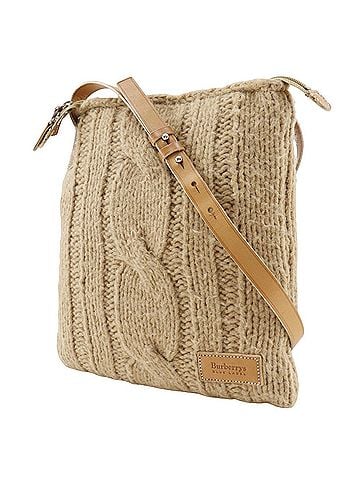 Burberry Blue Label Burberry Blue Label BURBERRY BLUE LABEL Knit Shoulder Bag Wool Beige Crossbody A5 Zipper Women's (view 2)