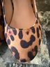 Bella Marie Animal Print Multi Color Black Heels Size 8 - photo 5