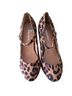 Bella Marie Animal Print Multi Color Black Heels Size 8 - photo 1