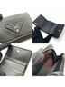 Prada 100% Leather Black Prada Tri-fold Leather Triangle Compact Wallet 1MH044 Black PRADA One size - photo 4