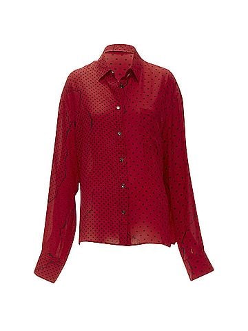 Haider Ackermann Haider Ackermann polka dot print relaxed oversized shirt (view 1)