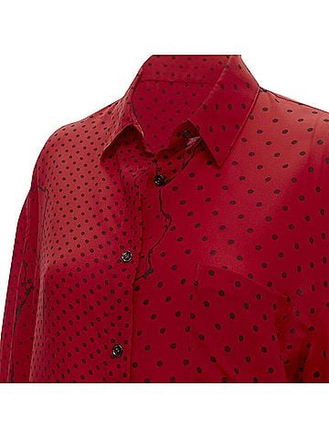 Haider Ackermann Haider Ackermann polka dot print relaxed oversized shirt (view 2)