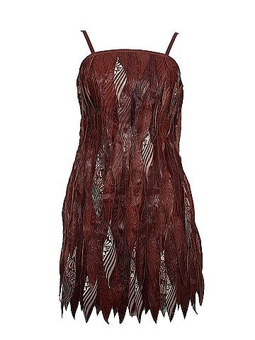 Diesel Diesel Black Gold lasercut leather dress (view 1)