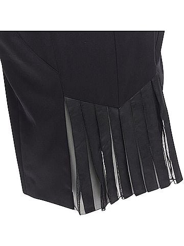 Alexander Wang Alexander Wang built-in corset strapless leather pleat back dress (view 2)