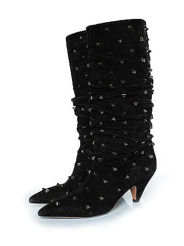 Mario Valentino Valentino Garavani suede rockstud wrinkled boots (view 1)