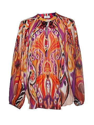 ETRO Etro multicoloured sheer printed blouse (view 1)