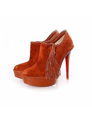 Christian Louboutin Christian Louboutin Brown suede/leather platform shoot (view 1)