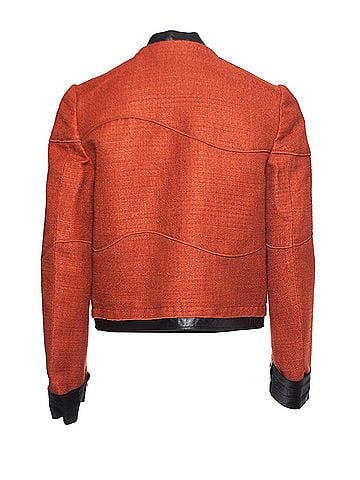 Proenza Schouler Proenza Schouler Leather trimmed tweed jacket. (view 2)