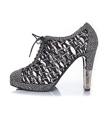 Chanel Chanel Tweed lace up ankle boots (view 2)