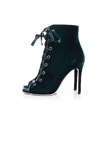 Giuseppe Zanotti Giuseppe Zanotti Green velvet ankle boots. (view 2)