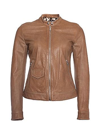 Dolce & Gabbana Dolce & Gabbana Taupe leather biker jacket (view 1)