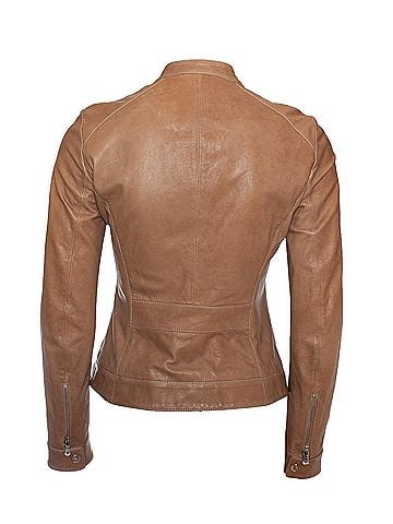 Dolce & Gabbana Dolce & Gabbana Taupe leather biker jacket (view 2)