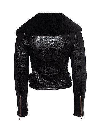 Philipp Plein Philipp Plein Croc embossed leather jacket (view 2)