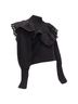 Sea New York 100% Wool Black Sea York merino wool alpaca Victorian ruffle crop sweater Size 2 - photo 3