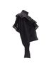 Sea New York 100% Wool Black Sea York merino wool alpaca Victorian ruffle crop sweater Size 2 - photo 4