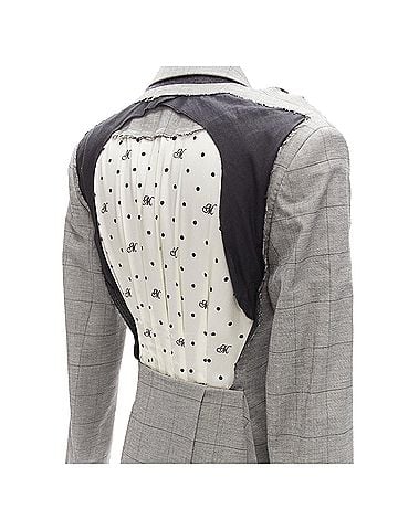Monse Monse wool cotton deconstructed draped asymmetric blazer jacket (view 2)