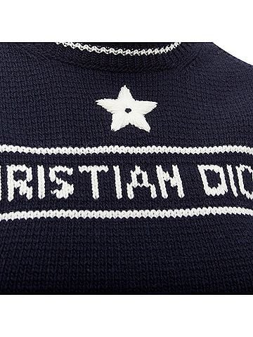 Christian Dior Christian Dior cashmere puff sleeve crew crop sweater (view 2)