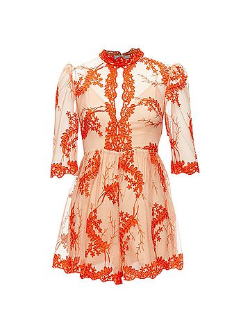 Alice McCall Alice McCall Honeymoon lace nude sheer overlay lined romper (view 1)