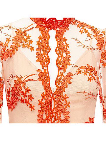Alice McCall Alice McCall Honeymoon lace nude sheer overlay lined romper (view 2)