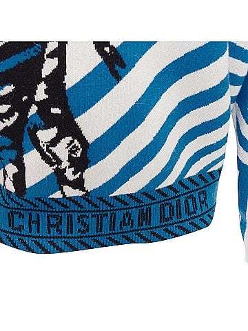Christian Dior Christian Dior D-Jungle Pop Zebra graphic cashmere sweater (view 2)