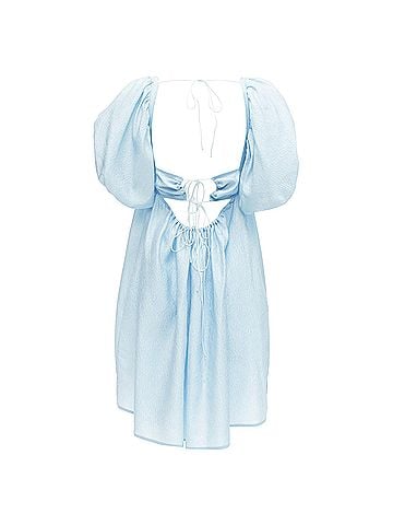 Cecilie Bahnsen Cecilie Bahnsen silk blend rose silk jacquard puff babydoll dress (view 2)