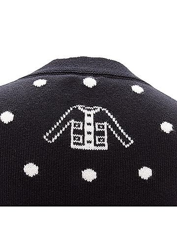 Chanel Chanel cashmere silver embellished polka dot cardigan (view 2)