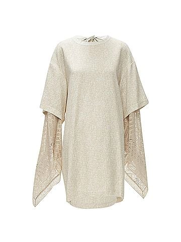 Chloé Chloe speckle crochet sleeves layered dress (view 1)