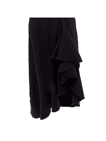 Dion Lee Dion Lee silk one shoulder drape asymmetric ruffle dress (view 2)