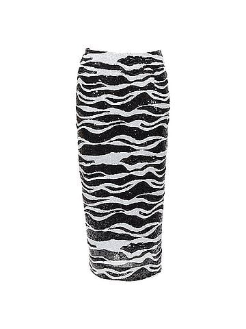 Dolce & Gabbana Dolce & Gabbana zebra sequins chantilly lace back skirt (view 1)