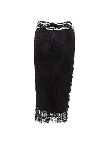 Dolce & Gabbana Dolce & Gabbana zebra sequins chantilly lace back skirt (view 2)
