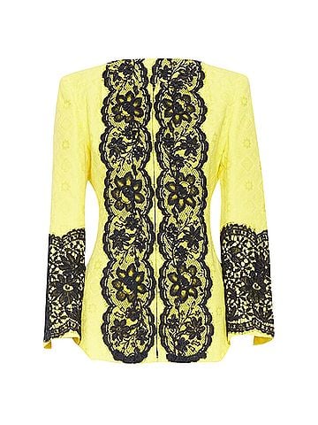 Christian Lacroix Christian Lacroix cotton floral jacquard lace padded jacket (view 1)