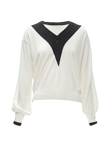 Chanel Chanel wool intarsia chain schoolgirl sweater (view 1)