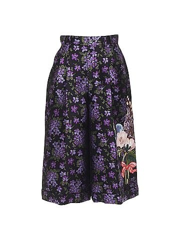 Gucci Gucci floral jacquard embroidery patch culotte shorts (view 1)