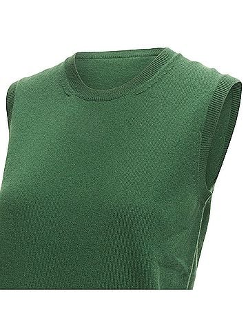 Jil Sander Jil Sander cashmere forest crew neck sleeveless sweater vest (view 2)