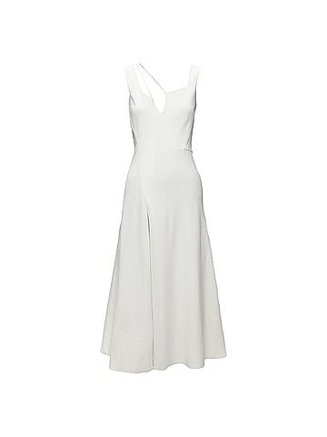 Victoria Beckham Victoria Beckham asymmetric straps bias cut A-line knit dress (view 1)