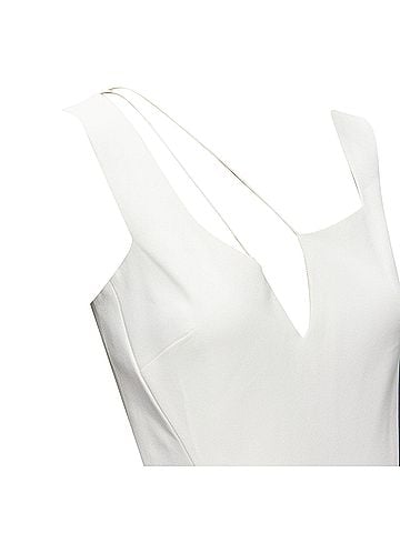 Victoria Beckham Victoria Beckham asymmetric straps bias cut A-line knit dress (view 2)