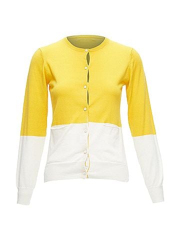 Stella McCartney Stella McCartney colorblock cotton pocketed cardigan sweater (view 1)