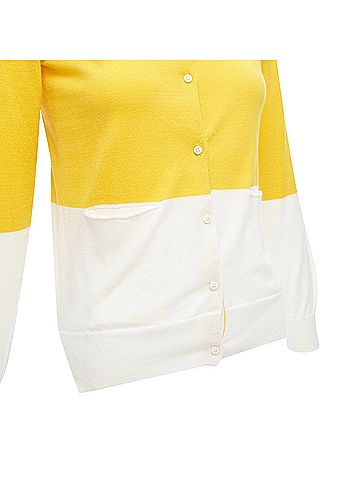 Stella McCartney Stella McCartney colorblock cotton pocketed cardigan sweater (view 2)