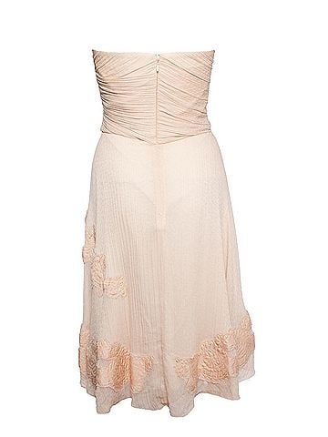 Christian Lacroix Christian Lacroix Strapless nude colored dress (view 2)