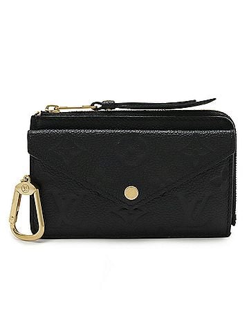 Louis Vuitton LOUIS VUITTON Monogram Empreinte Porte Carte Recto Verso Coin Case Wallet with Card Case, Noir Black, M69421 (view 2)