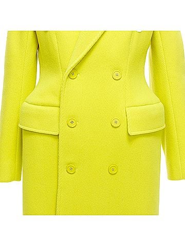 Balenciaga Balenciaga Hourglass bright wool double breasted peplum coat (view 2)