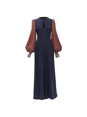 Roksanda Roksanda puff sleeve keyhole neckline wide leg jumpsuit (view 1)